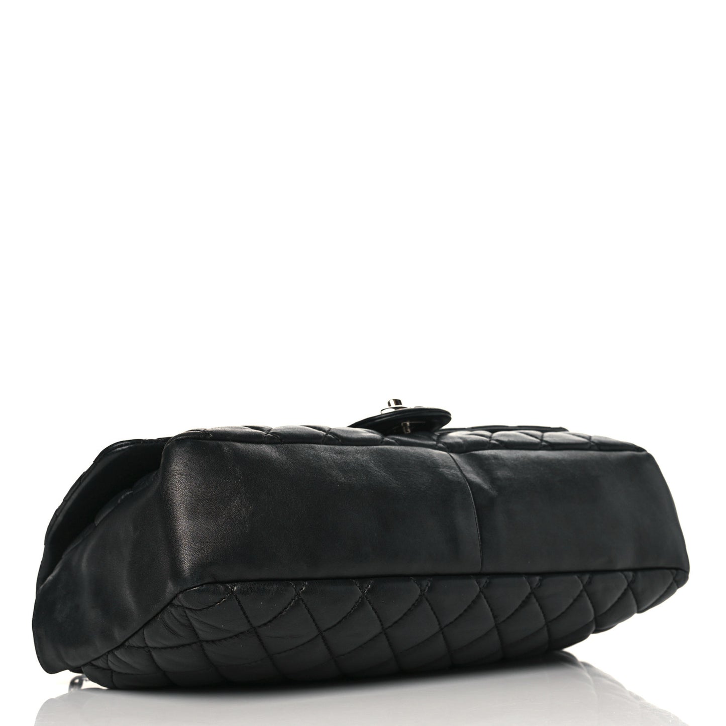 Lambskin Quilted Jumbo Coco Rain Flap Black