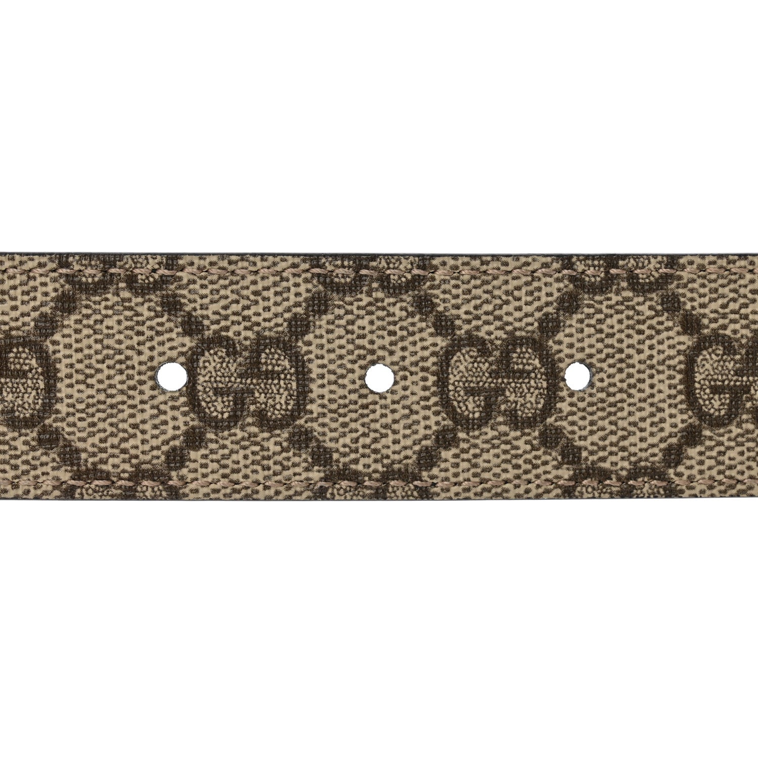 Gucci GG Supreme Monogram Plutone Calfskin Double G Reversible 30mm Belt 80 32 Beige Ebony Black 3 of 9