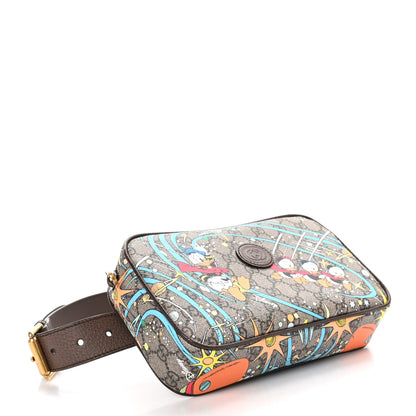 Gucci X DISNEY GG Supreme Monogram Donald Duck Small Interlocking G Belt Bag 80 32 Beige Multicolor New Acero 4 of 10