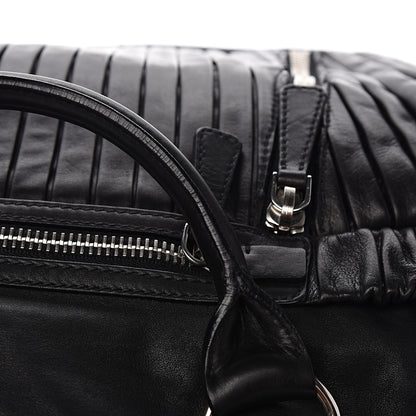Miu Miu Nappa Plisse Zip Satchel Black 10 of 11