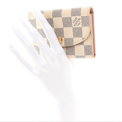 Louis Vuitton Damier Azur Rosalie Coin Purse Rose Ballerine 2 of 7