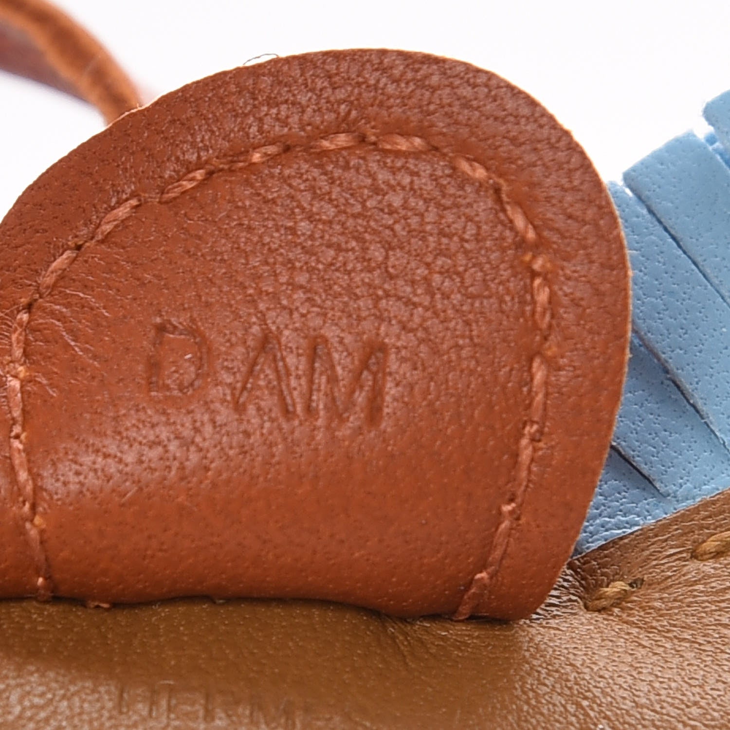 Hermes Milo Lambskin Grigri Rodeo Horse Bag Charm PM Kraft Celeste Pain D'Epice 4 of 5