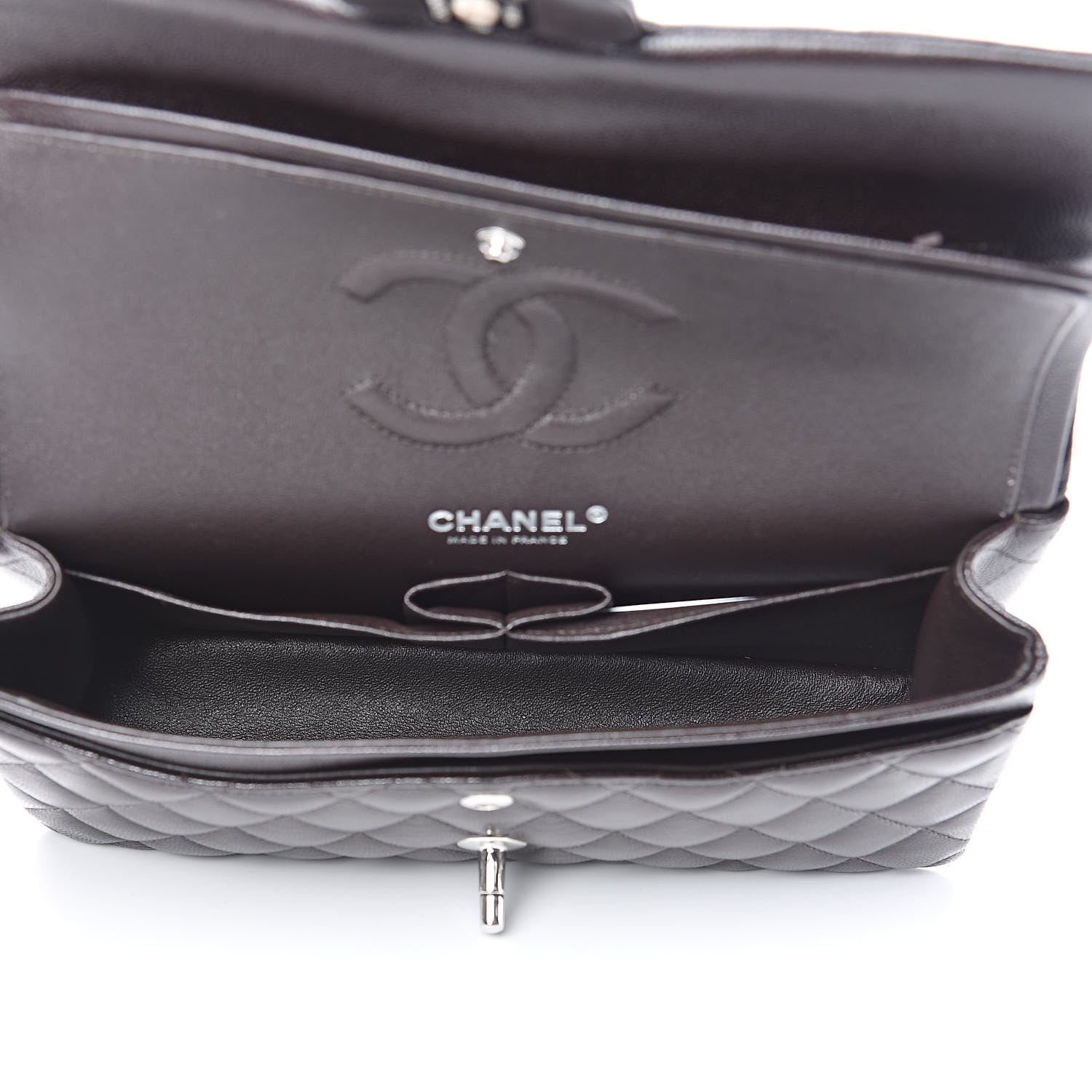 Chanel Caviar Quilted Medium Double Flap Brown 5 of 10
