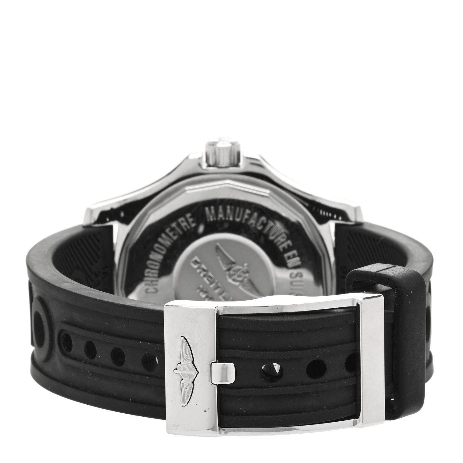 Breitling Stainless Steel Rubber 36mm Superocean II Automatic Watch Black A17312 3 of 5