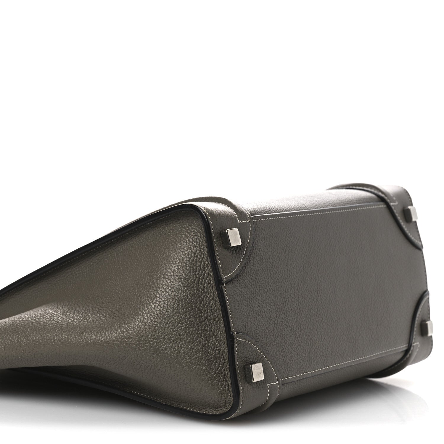 Celine Drummed Calfskin Micro Luggage Souris 10 of 14