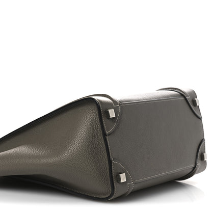 Celine Drummed Calfskin Micro Luggage Souris 10 of 14