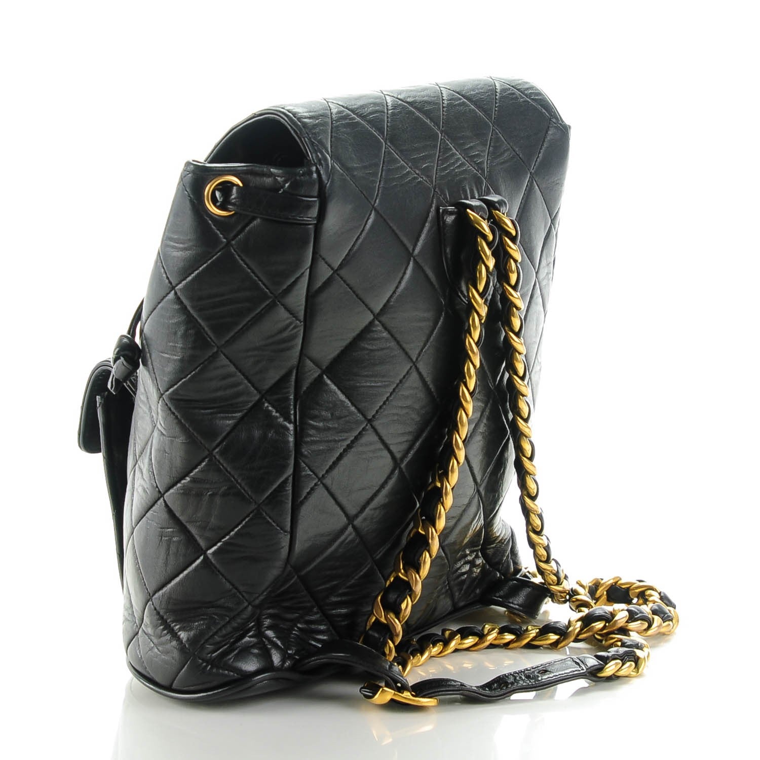 Chanel Lambskin Quilted Backpack Black 3 of 9