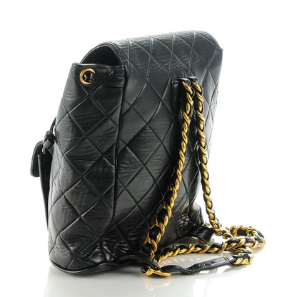 Chanel Lambskin Quilted Backpack Black 3 of 9