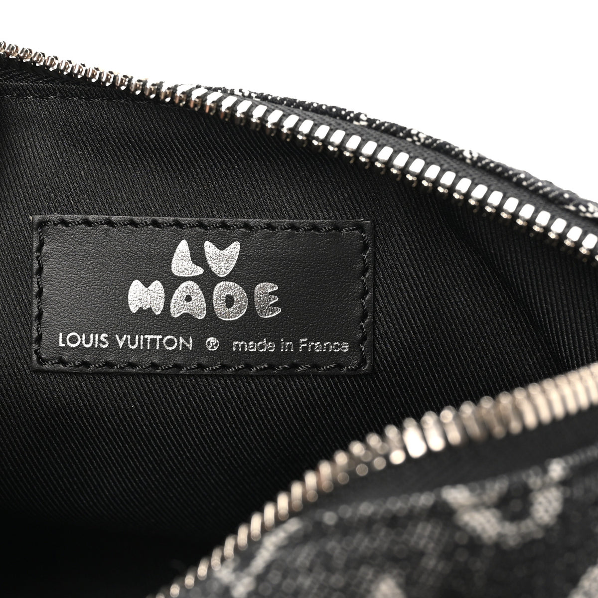 X NIGO Taurillon Monogram Denim Drip Keepall XS Black