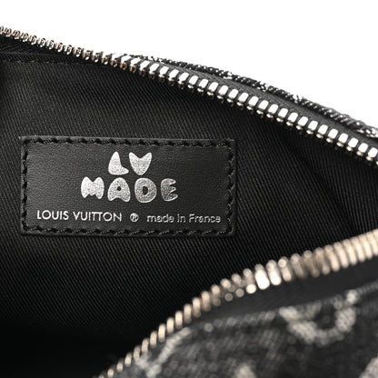 Louis Vuitton X NIGO Taurillon Monogram Denim Drip Keepall XS Black 5 of 8