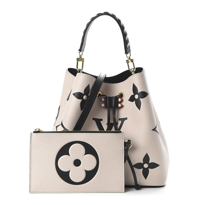 Louis Vuitton Empreinte Monogram Giant Crafty Neonoe MM Creme Black 1 of 11