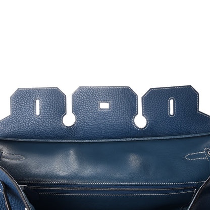 Hermes Taurillon Clemence Birkin 40 Bleu Thalassa 27 of 31