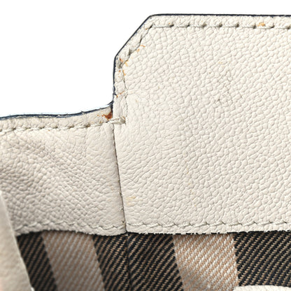 Burberry Soft Grain Calfskin L'oeil Print Medium Buckle Tote Limestone 11 of 17