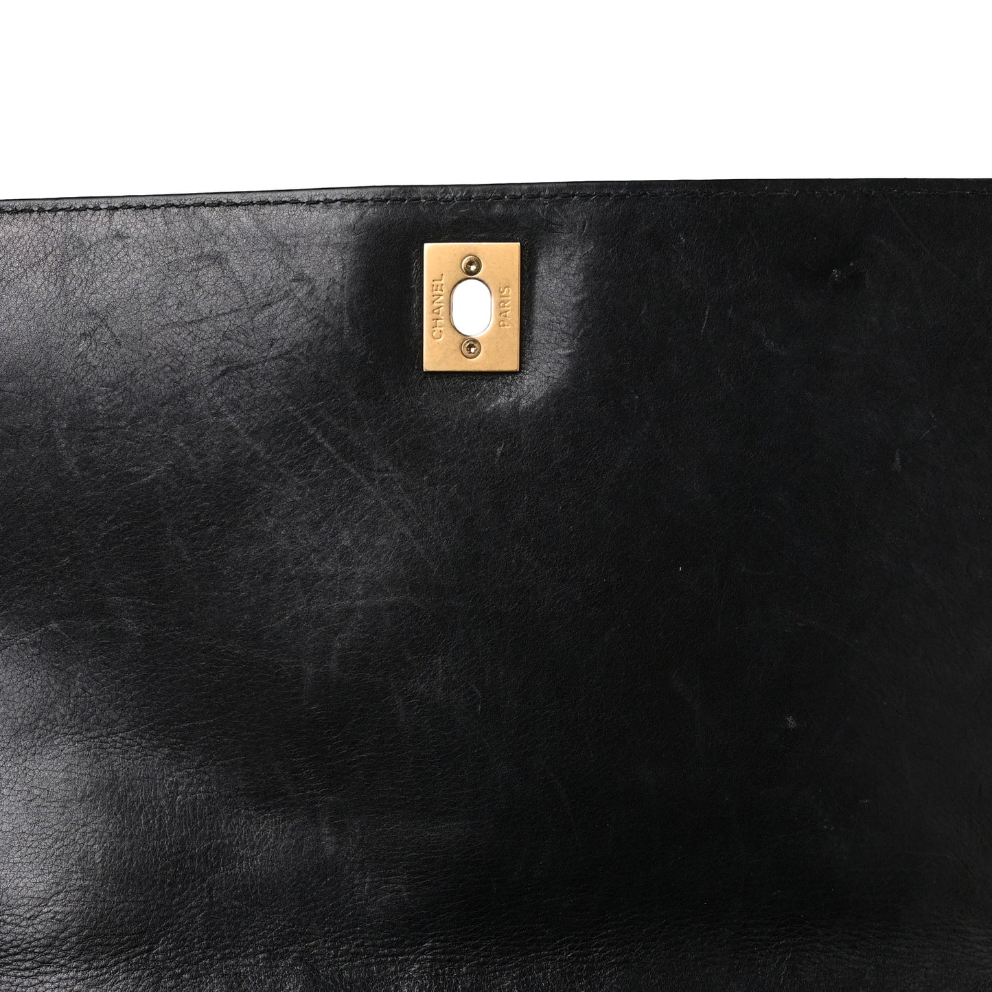 Grained Calfskin Quilted Medium Flap Black