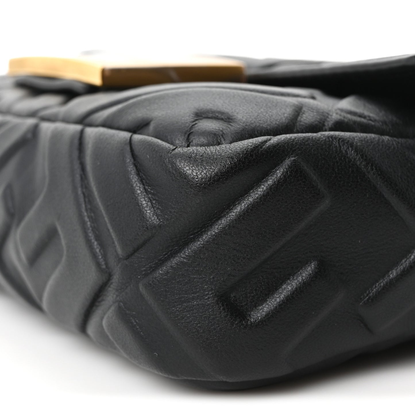 Nappa FF 1974 Embossed Mini Baguette Black