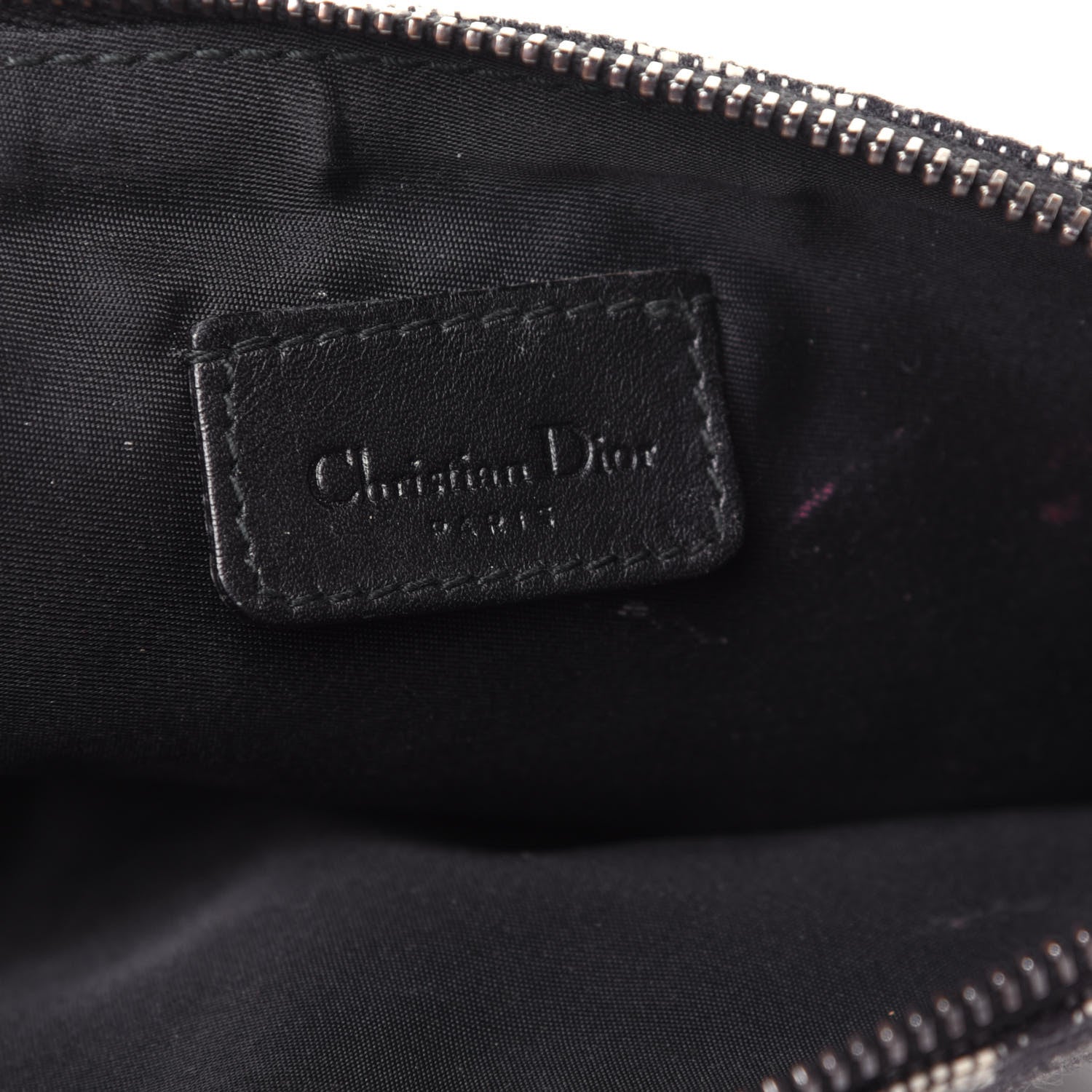 Christian Dior Monogram Mini Saddle Pochette Black 6 of 11