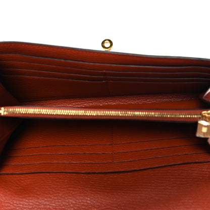 Hermes Chevre Mysore Kelly Longue Wallet Cuivre 5 of 11