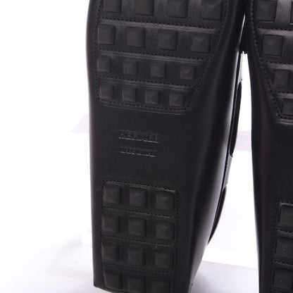 Hermes Calfskin Irving Driving Moccasin Loafers 37 Black 7 of 12