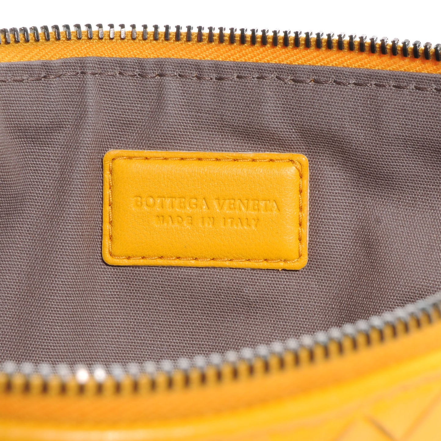 Nappa Intrecciato Cosmetic Pouch Yellow