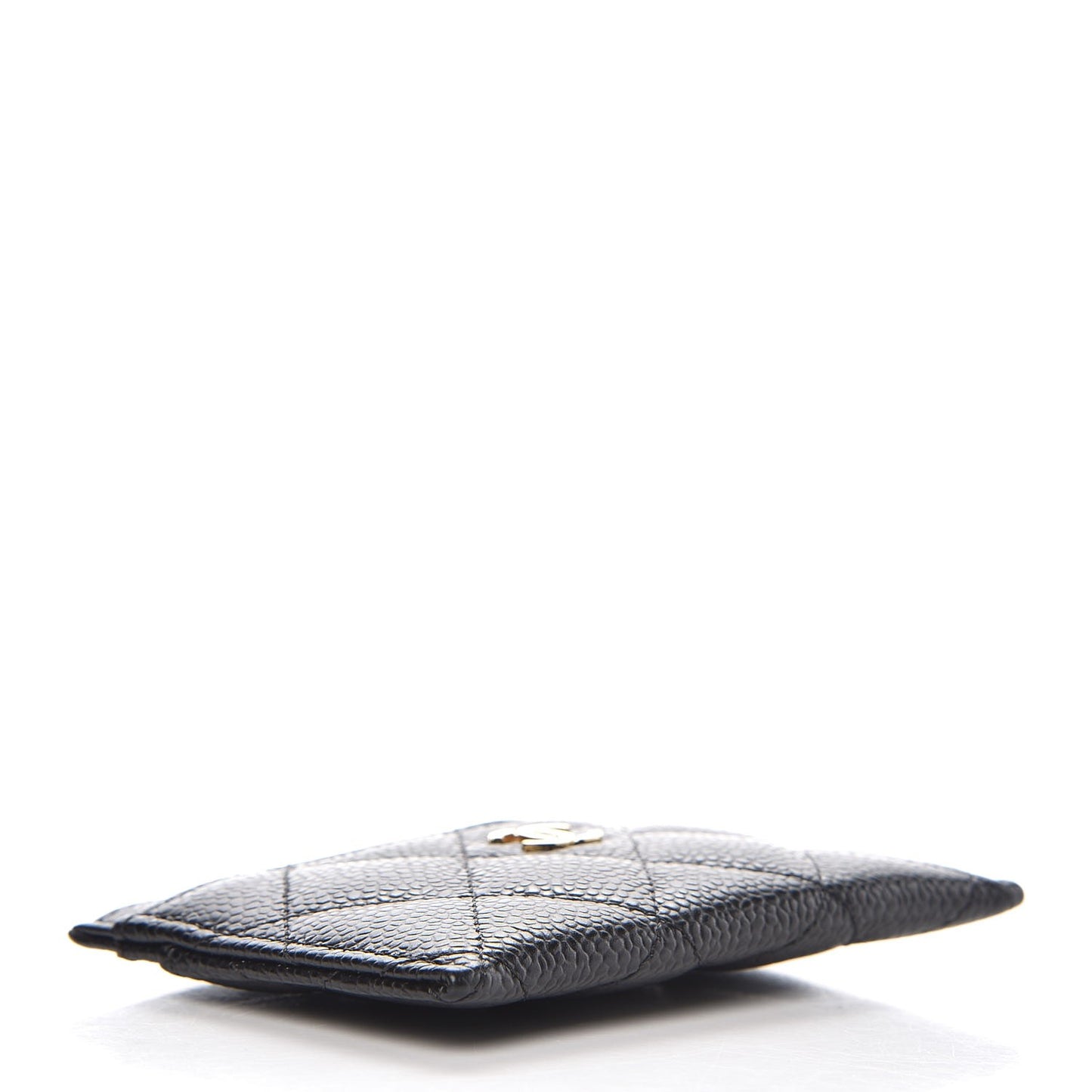 Caviar Quilted Card Holder Black