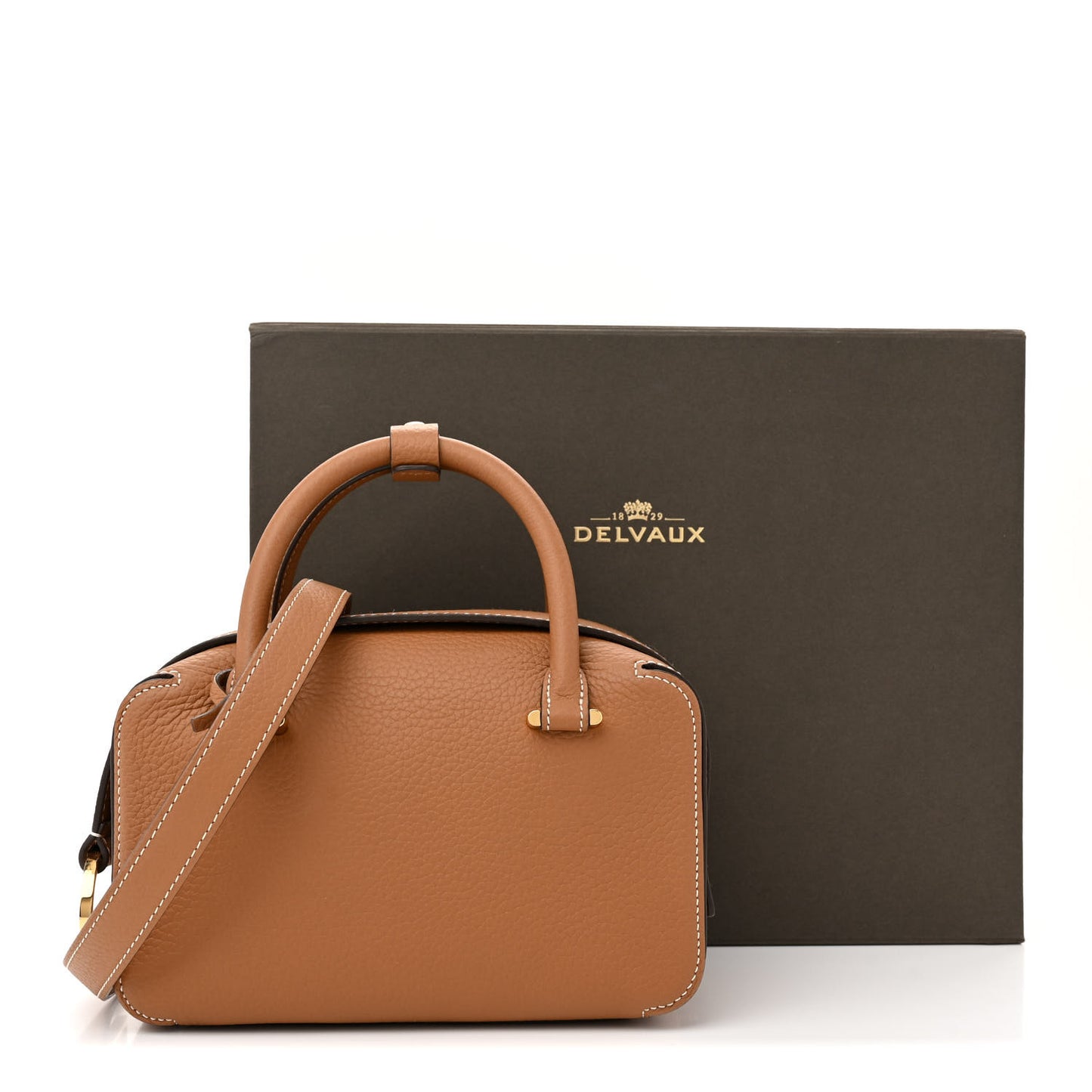 Taurillon Soft Mini Cool Box Satchel Vegetal Ivory