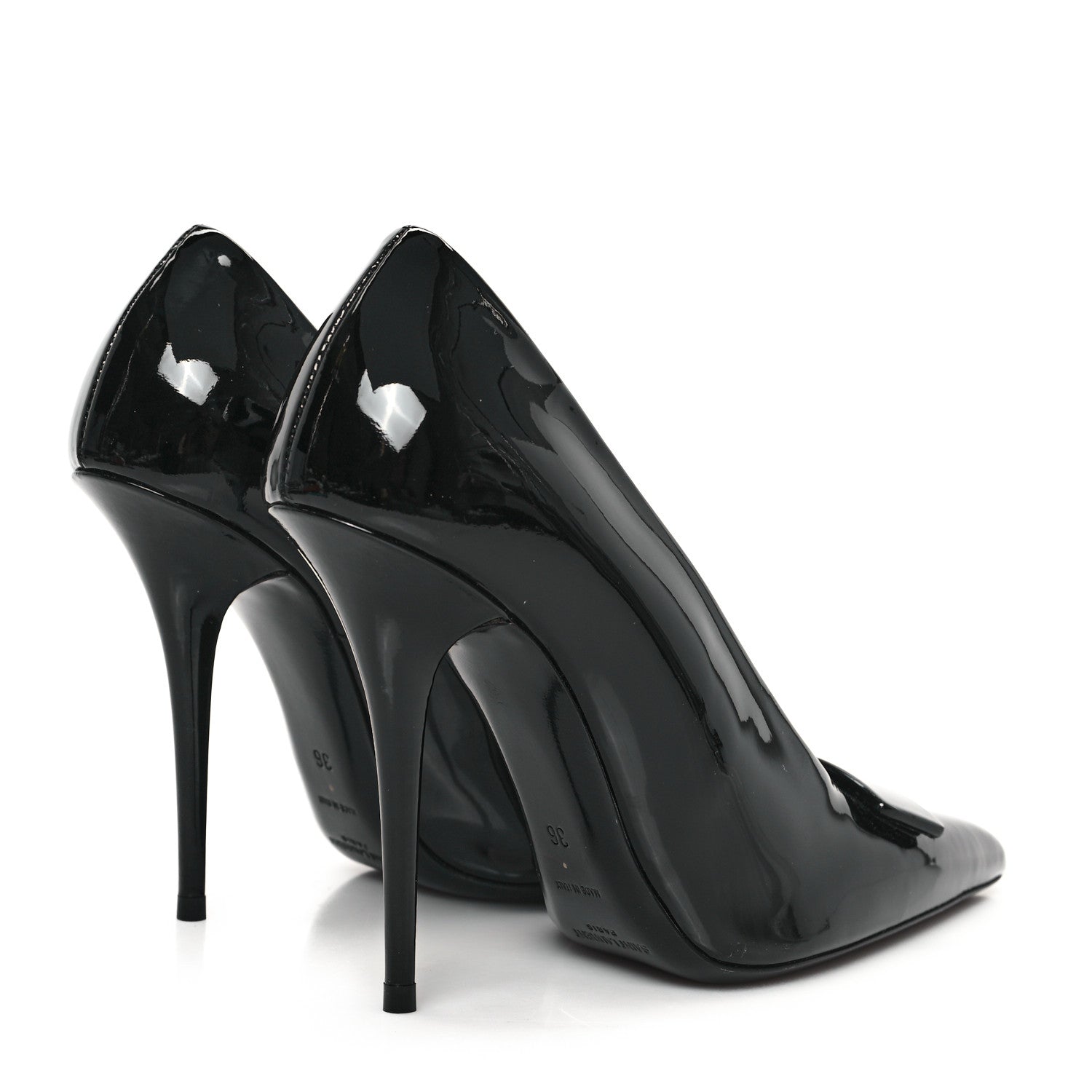 Saint Laurent Patent Calfskin Kayla 110 Pumps 36 Black 5 of 10