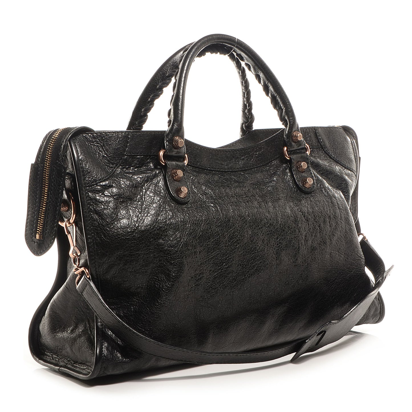 Agneau Giant 12 Rose Gold Hardware City Black