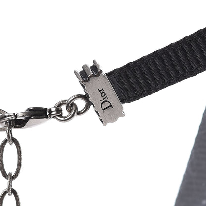 Christian Dior Grosgrain Ribbon Crystal J'Adior Logo Choker Necklace Multicolor 4 of 6