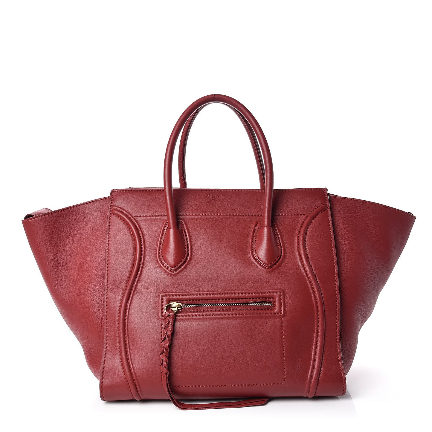 Supple Calfskin Medium Phantom Luggage Red