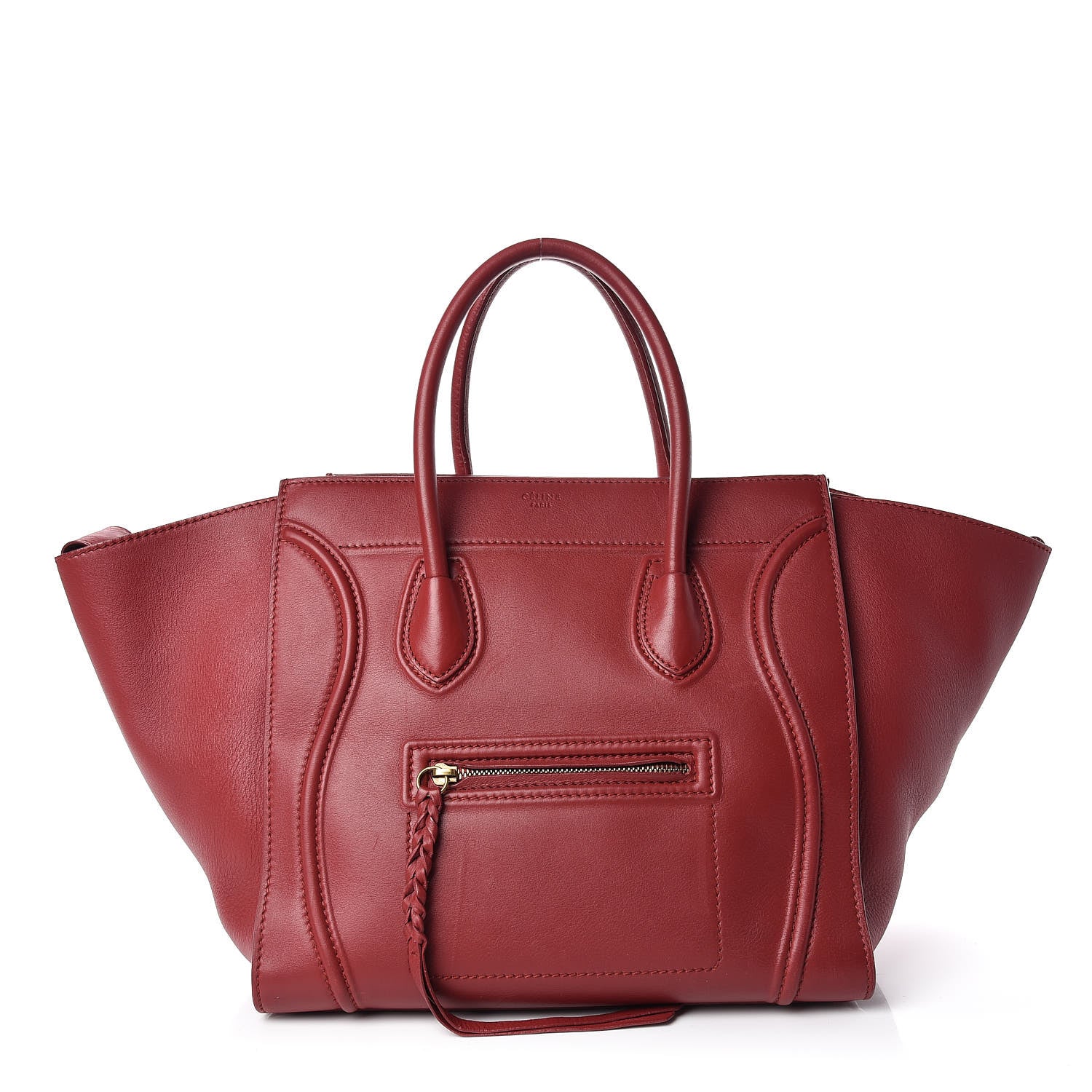 Celine Supple Calfskin Medium Phantom Luggage Red 1 of 17