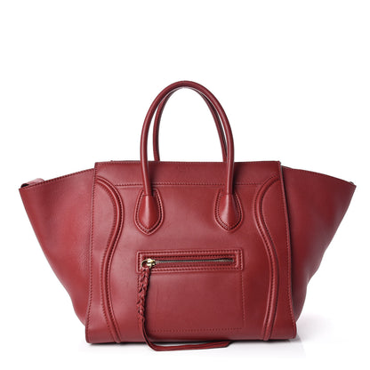 Celine Supple Calfskin Medium Phantom Luggage Red 1 of 17