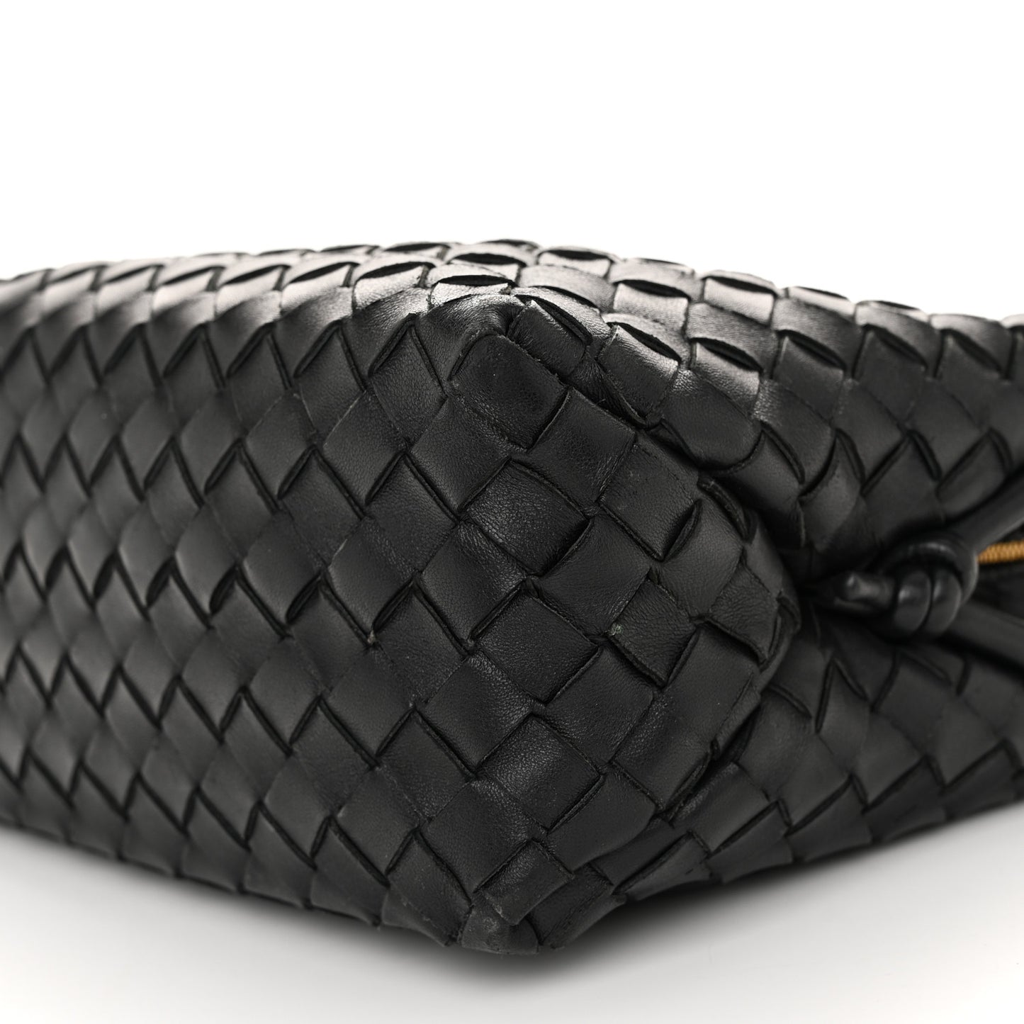 Nappa Intrecciato Small Loop Camera Bag Black