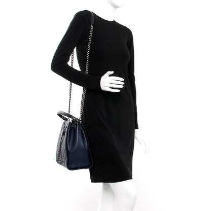 Chanel Caviar Quilted Medium CC Bucket Bag Dark Blue 2 of 9