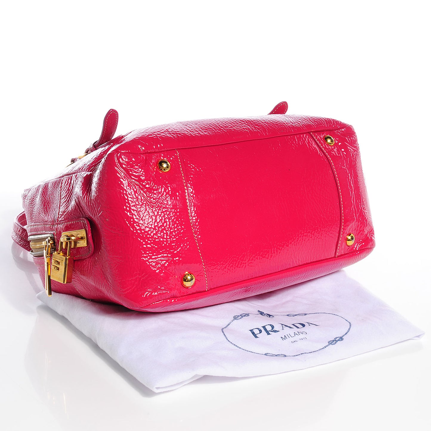 Naplak Zipper Bowler Tote Fuxia