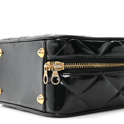 Chanel Patent Quilted Vanity Case Black 10 of 10