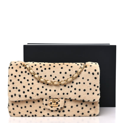 Chanel Pony Hair Cheetah Printed Creative Fabrics Flap Light Beige Black 11 of 11