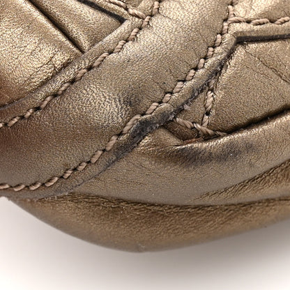 Chanel Metallic Aged Calfskin Quilted Cotton Club Pochette Bronze 14 of 15
