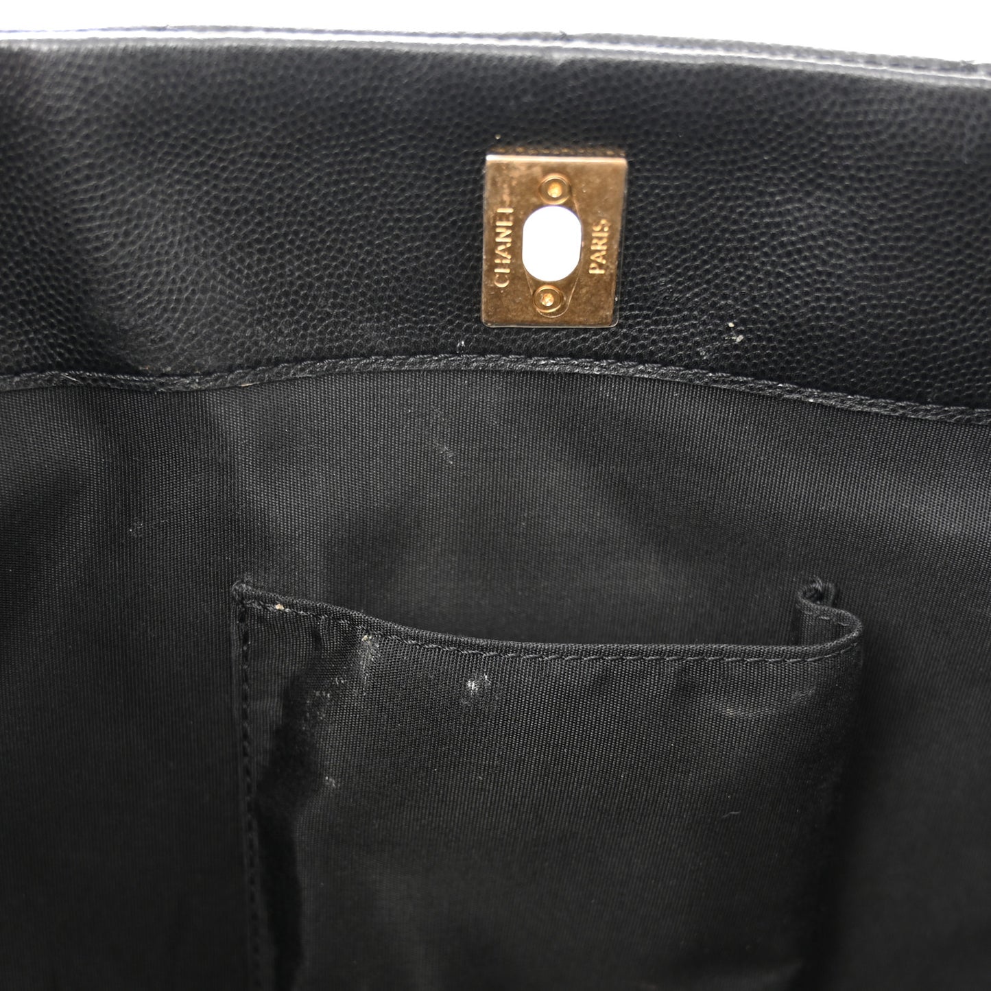 Caviar Quilted Sweet Classic Shopping Tote Black