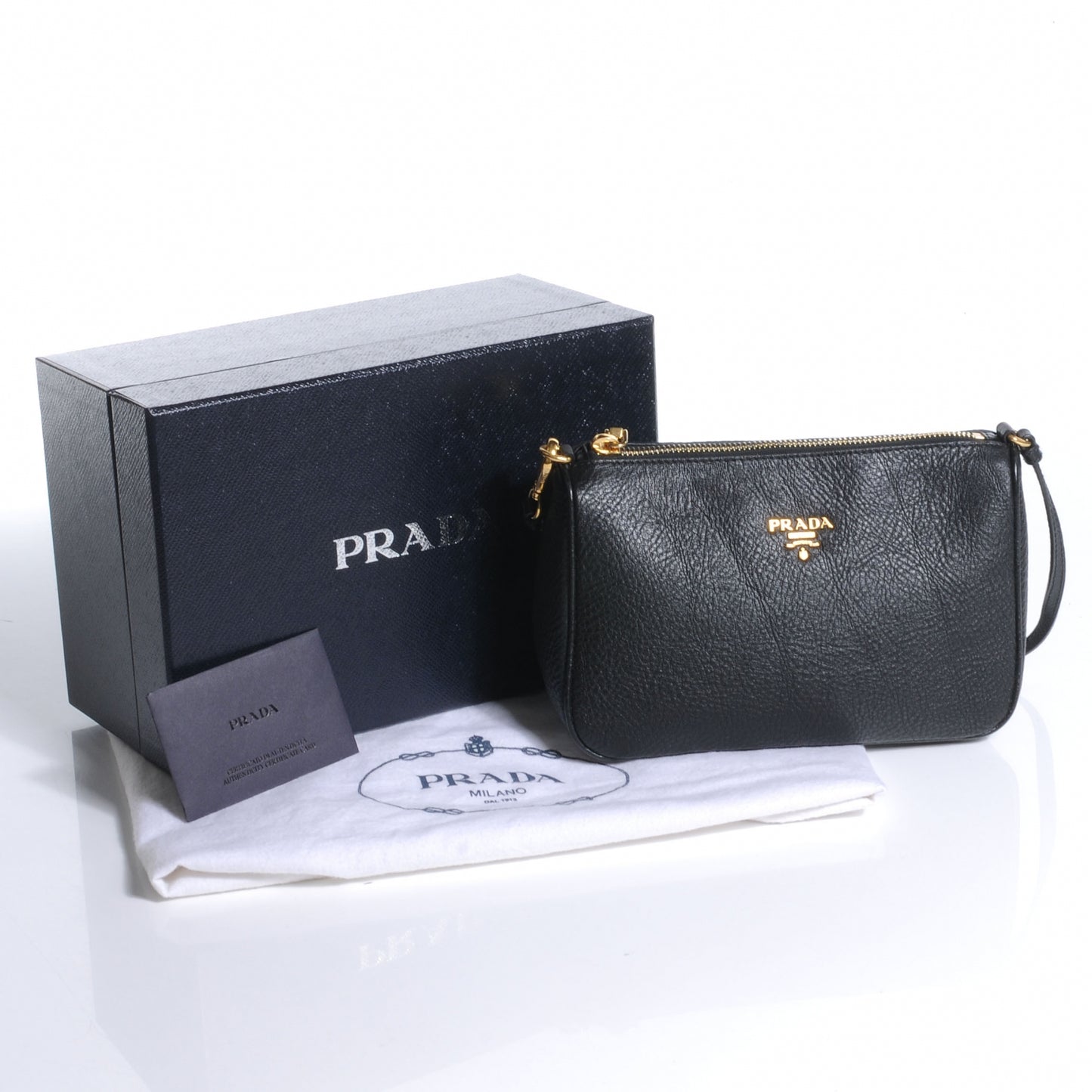 Vitello Daino Pochette Clutch Nero Black