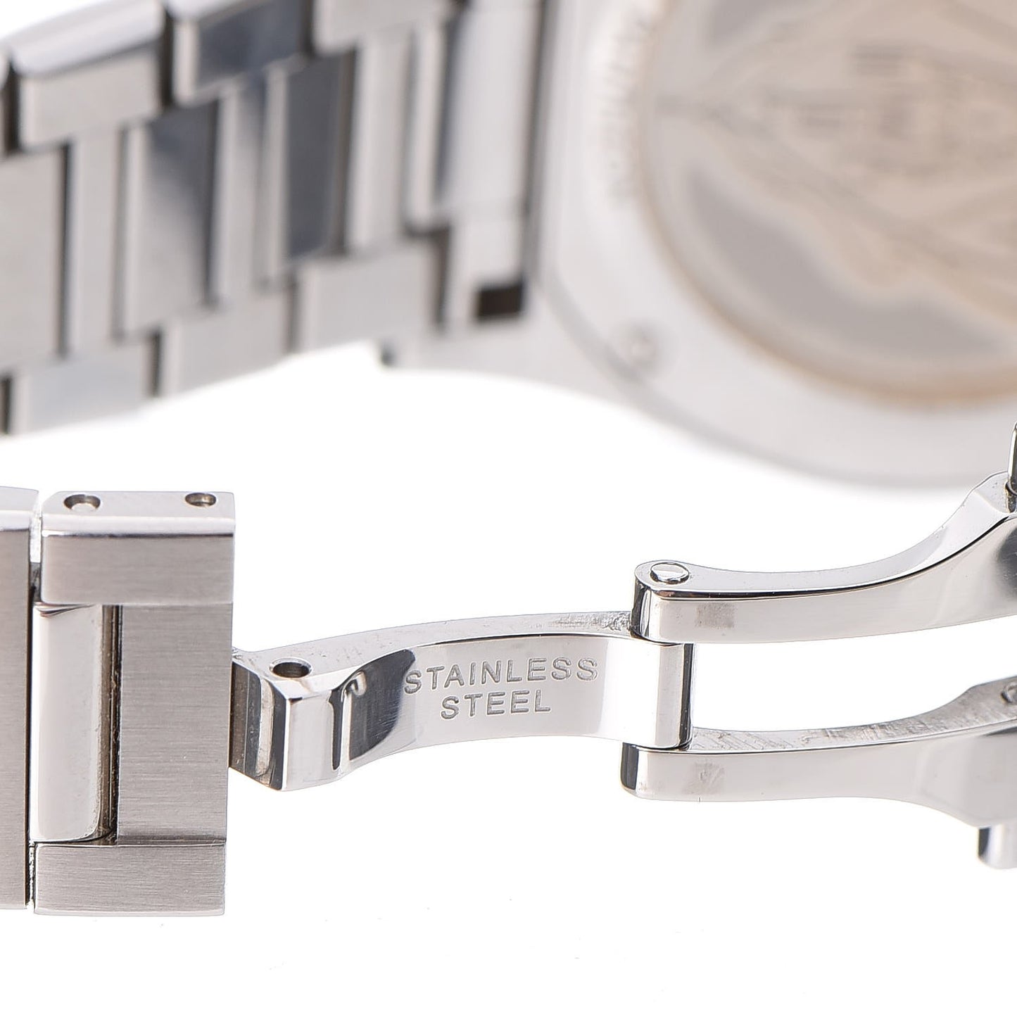Stainless Steel Diamond Bezel Mother of Pearl 34mm Pantheon Chronograph Quartz Watch