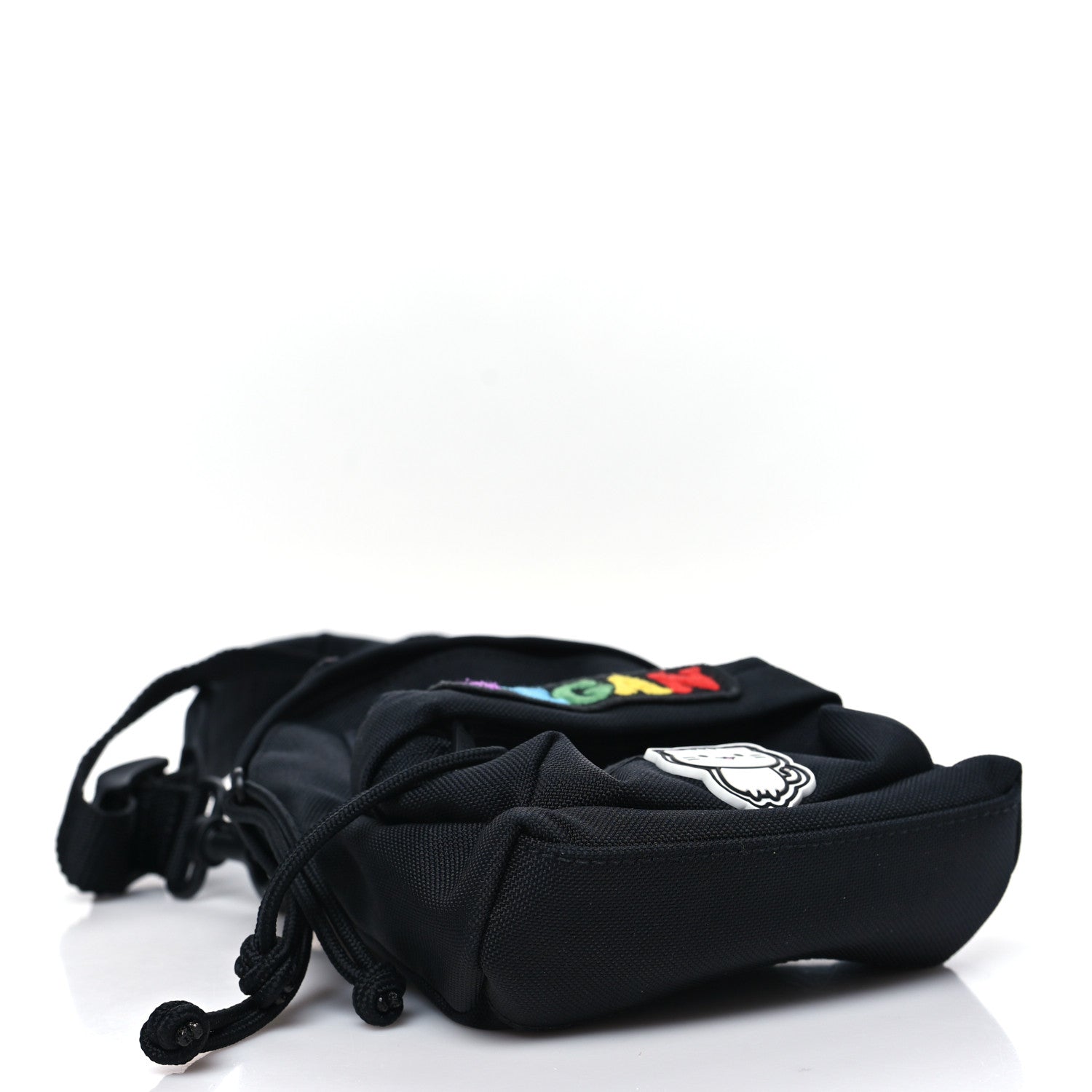 Balenciaga Recycled Casual Nylon Gamer Patches Mini Crossbody Backpack Black 4 of 9