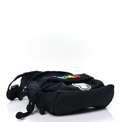 Balenciaga Recycled Casual Nylon Gamer Patches Mini Crossbody Backpack Black 4 of 9
