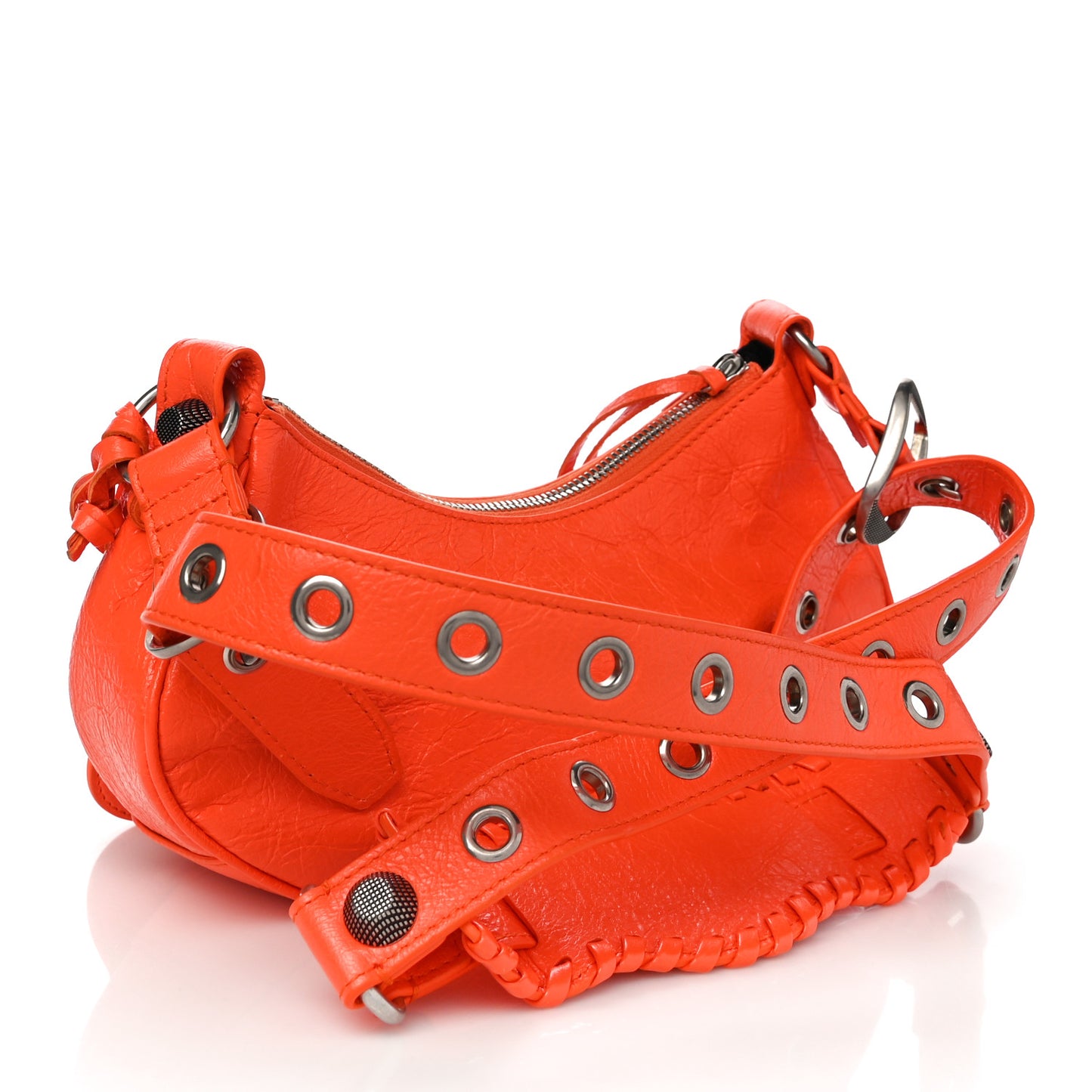 Agneau Arena Le Cagole Shoulder Bag XS Orange
