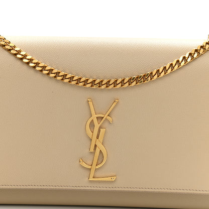 Saint Laurent Grain De Poudre Medium Monogram Kate Satchel Nude Powder 8 of 8