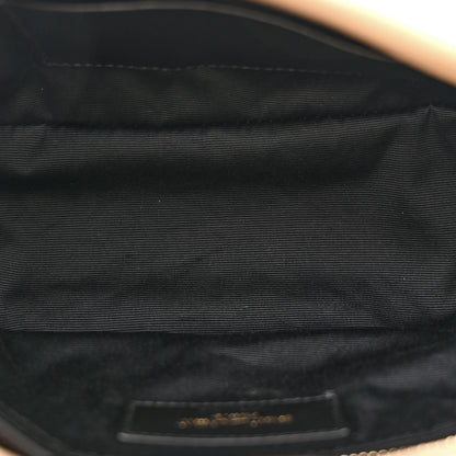 Saint Laurent Lambskin Quilted Toy Loulou Puffer Monogram Chain Satchel Dark Beige 6 of 13