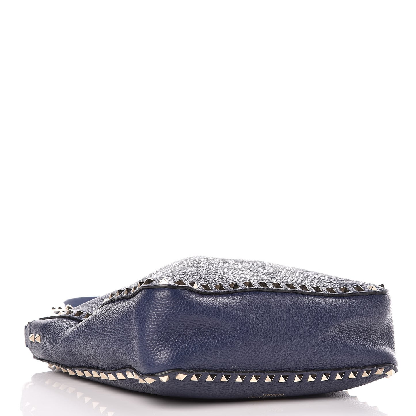 Calfskin Small Rockstud Flip-Lock Messenger Bag Blue