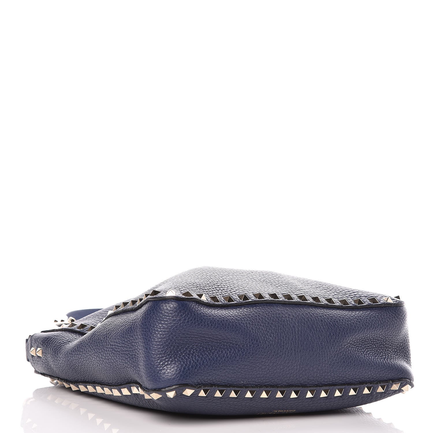 Valentino Garavani Calfskin Small Rockstud Flip-Lock Messenger Bag Blue 4 of 9