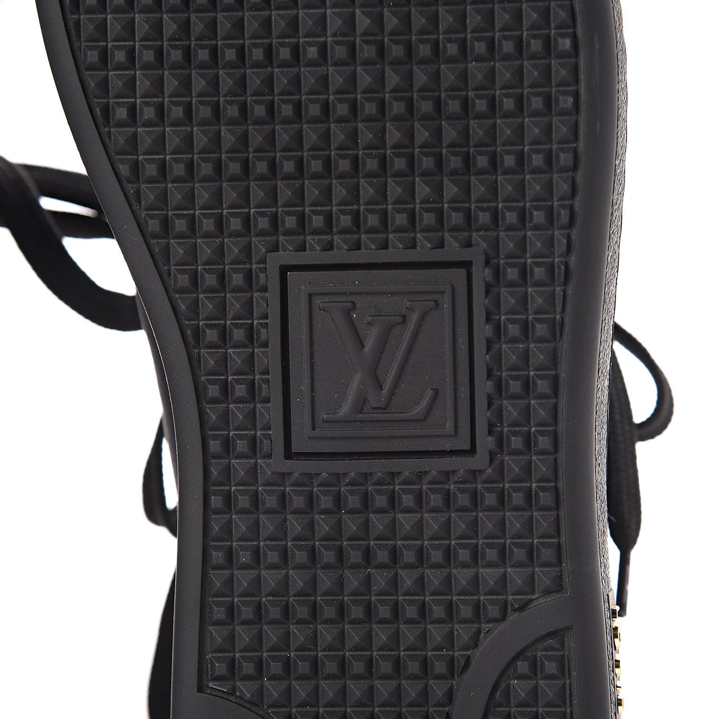 Nylon Calfskin Frontrow Sneakers 38.5 Navy Black