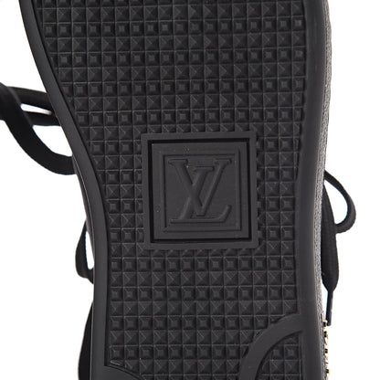 Louis Vuitton Nylon Calfskin Frontrow Sneakers 38.5 Navy Black 9 of 9