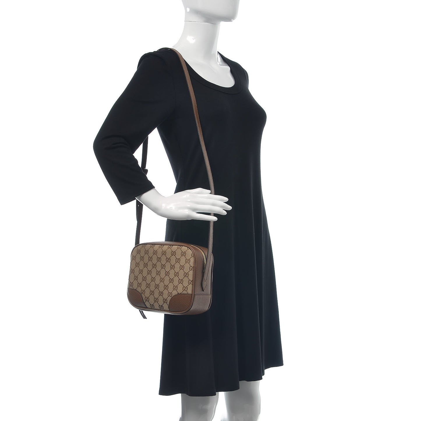 Monogram Mini Bree Messenger Bag Beige Tabacco